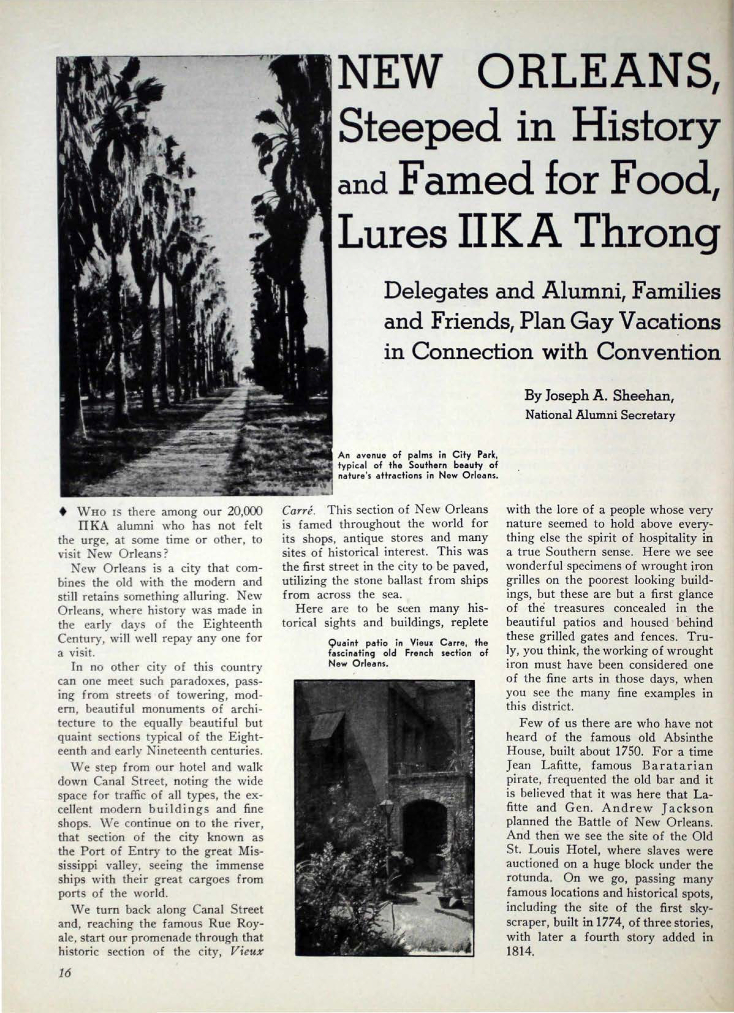 New Orleans, Steeped In History And Famed For Food, Lures Pi Kappa Alpha Throng